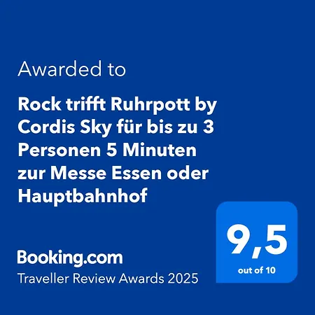 Rock Trifft Ruhrpott By Cordis Sky Fuer Bis Zu 3 Personen 5 Minuten Zur Messe Oder Hauptbahnhof Appartement *
